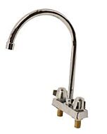 Zanduco Deck Mounted 4" Centers With 9" Gooseneck Spout Faucet