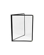 Omcan Double-Fold Menu Holder - Black 9.25" x 11.75" 39794