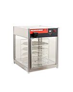 Zanduco 24" Countertop Pizza Display Warmer with 4 Rotating 18" Shelves