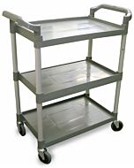 Omcan Plastic Bussing Cart - Gray