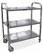 Omcan Stainless Steel Bussing Cart - 27.25" x 15.75" - USA