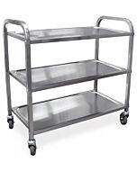 Omcan Stainless Steel Bussing Cart - 31.5" x 17.6" - CA