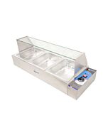 Omcan 1.5-kW Bain Marie with 3 Half-size Pans