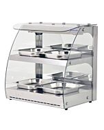Omcan 24" Two-Shelf Self Serve Heated Display Case