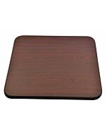Zanduco 30" x 30" x 1" Laminated Square Table Top Reversible Mahogany/Black