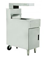 Omcan Portable Fry Dump Station Fried Food Warmer with Overhead Heating Lamp- 110V/60hz/1Ph