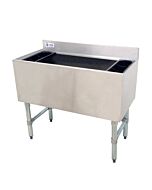 Omcan 18" X 36" Insulated Stainless Steel Underbar Ice Bin with Cold Plate and Bottle Holders