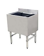 Omcan 18" X 24" Stainless Steel Underbar Ice Bin with Cold Plate and Bottle Holders