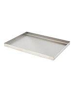 Omcan Stainless Steel Pan for Display  6"X24"X1" with 4 Corner Holes, 2 MM Diameter NSF