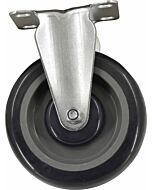 Zanduco 5" Polypropylene Fixed Stocking Cart Caster