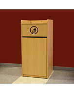 Omcan Trash Receptacle for 36 Gallon Bin – Natural Wood