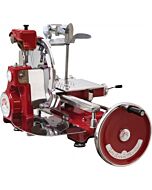 Omas 12.5" Volano Historic Manual Meat Slicer with Standard Flywheel - Red