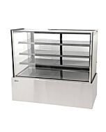 Omcan 59" Square Glass Floor Refrigerated Display Case