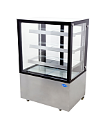 Zanduco 36" Square Glass Floor Refrigerated Display Case with 390L Capacity - 535W