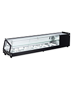Omcan 58"/2.96 Cu. Ft. Capacity Sushi Showcase with Flat Glass