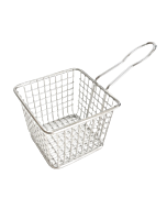 Omcan 4" x 3" x 3" Stainless Steel Mini Serving Basket - Rectangular