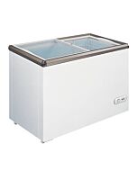 Zanduco 34" Ice Cream Freezer With Flat Glass Top