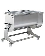 Omcan Heavy-Duty Stainless Steel Meat Mixer with Two Mixing Arms and 397lb Capacity - 220V, 1100W - USA