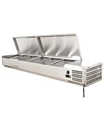Zanduco 78" Countertop Refrigerated Topping / Prep Rail