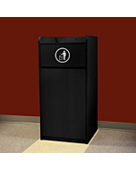 Omcan 36 Gallon Black Waste Receptacle/ Trash Bin with Swing Door