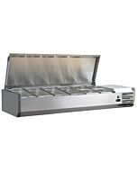 Zanduco 58" Countertop Refrigerated Topping / Prep Rail