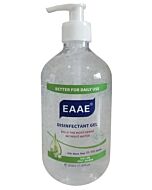 Omcan Hand Sanitizer with 75% Alcohol 500 ml Clear Bottle with Pump