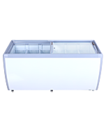Zanduco 71" Ice Cream Freezer with Flat Glass Top