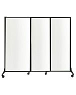Omcan Clear Poly Quick Wall Sliding Partition 7 x 7'4 Portable Room Divider