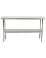 Zanduco Stainless Steel Worktable 24" X 36" with undershelf - Heavy-Duty