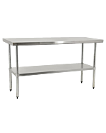 Zanduco Stainless Steel Worktable 30" X 48" with undershelf - Heavy-Duty