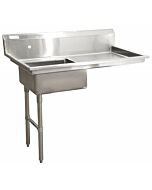 Zanduco 48" Left Side Under Counter Dish Table