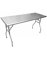 Zanduco 24" Stainless Steel Folding Table without Undershelf