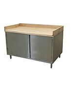 BK Resources CMBT-3660H 36" X 60" Maple Bakers Top Cabinet Base with Hinged Door Chef Table
