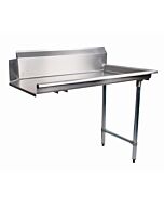 Zanduco 72" Right Side Stainless Steel Clean Dish Table