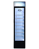 Zanduco 16.5" Single Glass Door Reach-In Merchandiser Refrigerator 145L - CA