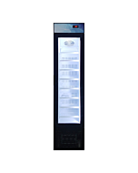 Zanduco 16.5" Single Glass Door Reach-In Merchandiser Freezer - 105L, Black