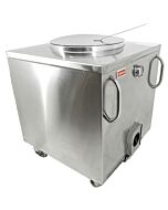 Omcan 24" x 24" Square Drum Stainless Steel Charcoal Tandoor Oven