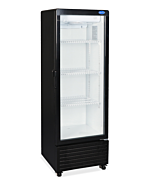 Zanduco 16.5" Single Glass Door Black Refrigerated Showcase with 140L Capacity - 110V, 130W