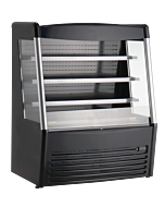 Zanduco 48″ Grab-and-Go Open Black Refrigerated Floor Self-Serve Display Case with 426L Capacity - 110-120V, 1300W