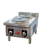Omcan Countertop Electric Hot Plates with 2 Burners - 4000W, 208V, 16.7A