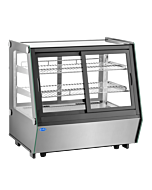 Zanduco 60" Black Refrigerated Self-Service Countertop Display Case with 227L Capacity - 110V, 360W