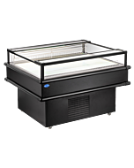 Zanduco 73" Black Refrigerated Island Top-Open Display Case with 243L Capacity - 110V, 540W