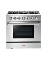 Omcan 36" Commercial Gas Range, Natural Gas - 106,000 BTU
