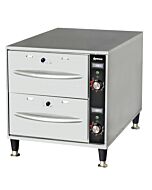Omcan Freestanding Narrow, 2 Drawer Warmer - 120V