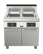 Trento Stainless Steel 2 x 12 Gallon Double Tank and Single Burner Pasta Cooker, Natural Gas - 95,000 BTU