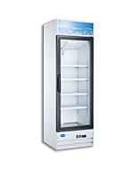 Zanduco 26" Single Glass Door 14 cu. ft. Merchandiser Refrigerator - White