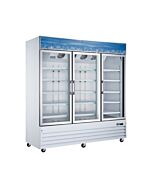 Zanduco 78" 3 Swing Glass Door White Merchandiser Refrigerator with 1500L Capacity - 110V, 4/5 HP