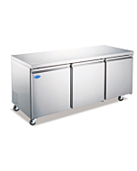 Zanduco 72" Stainless Steel Undercounter Refrigerator with 3-Doors and 440L Capacity - 115V, 1/5 HP