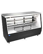 Zanduco 84" Black Square Glass Refrigerated Double-Duty Deli Case - 115V, 1100W
