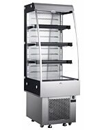 Zanduco 24" Grab-and-Go Open Silver Refrigerated Floor Self-Serve Display Case with 252L Capacity - 110V, 138W